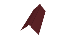 Планка конька плоского 175х50х175 0,45 PE-Double с пленкой RAL 3005 красное вино (2м)