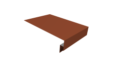 Планка околооконная сложная 300х50х18 (j-фаска) 0,45 Drap ST RAL 8004 терракота (2м)