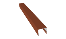 Планка П-образная заборная 24 Grand Line 0,45 Drap TR RAL 8004 терракота (2,5м)