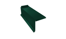 Планка торцевая сегментная 20мм Левая 0,45 PE с пленкой RAL 6005 зеленый мох