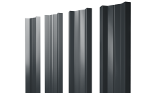 Штакетник М-образный A с прямым резом Grand Line 0,5 Satin Matt TX RAL 7016 антрацитово-серый