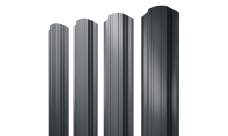 Штакетник Прямоугольный фигурный Grand Line 0,5 PurLite Matt RAL 7016 антрацитово-серый