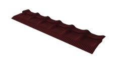 Модуль обхода трубы Профиля волнового классик 0,45 PE с пленкой RAL 3005 красное вино