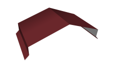 Парапетная крышка угольная 390мм Grand Line 0,5 Satin Matt RAL 3005 красное вино (2м)