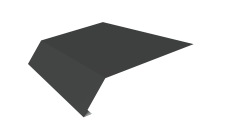 Планка карнизная 135х50 Grand Line Фартук S14 над желобом 0,5 Satin Matt TX RAL 7016 антрацитово-серый (3м)