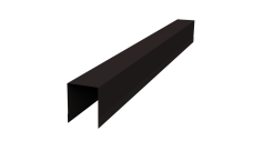 Планка опорная составная внутренняя для забора жалюзи Palermo Grand Line 0,45 Drap-double TX RAL 9005 черный (3м)