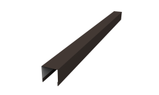 Планка вертикальная лицевая для забора жалюзи Palermo 0,5 PurLite Matt RR 32 темно-коричневый (2,5м)