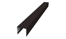 Стойка боковая крепежная для забора жалюзи Palermo Grand Line 0,5 Rooftop Бархат RAL 9005 черный (2м)