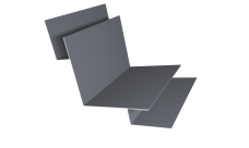 Угол внутренний сложный 90 градусов Grand Line 0,5 Satin с пленкой RAL 9006 бело-алюминиевый (2м)