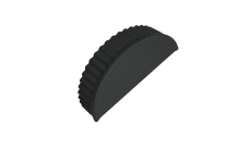 Заглушка малая торцевая 0,5 Velur RAL 7016 антрацитово-серый