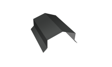 Парапетная крышка угольная 125мм 0,5 Rooftop Бархат RAL 7016 антрацитово-серый (3м)