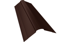 Планка конька фигурного 100х100 Grand Line 0,5 PurPro матовый RAL 8017 шоколад (2м)