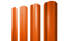 Штакетник М-образный A фигурный 0,45 PE RAL 2004 оранжевый