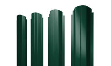 Штакетник П-образный A фигурный Grand Line 0,5 Satin RAL 6005 зеленый мох