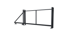 Ворота откатные Жалюзи Texas 2,0х4,0 RAL 7024 без заполнения (ламель 125 мм)