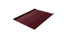 Фальц двойной стоячий Line Grand Line 0,45 Drap TX с пленкой на замках RAL 3005 красное вино