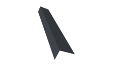 Планка на коньковый аэратор 30х20 Фартук S8 0,5 Satin с пленкой RAL 7024 мокрый асфальт (2м)