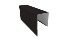 Планка П-образная заборная 17 Grand Line 0,45 Drap RAL 9005 черный (2м)