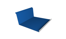 Планка примыкания нижняя 20х122х260х15 0,45 PE lite с пленкой RAL 5005 сигнальный синий (2м)