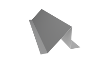 Планка снегозадержания малая 0,45 PE с пленкой RAL 9006 бело-алюминиевый (3м)