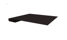 Планка завершающая Grand Line 0,45 Drap-double TX RAL 9005 черный (2м)