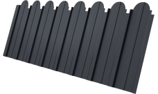 Профнастил C10A фигурный Grand Line 0,5 PurPro матовый RAL 7024 мокрый асфальт