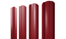 Штакетник М-образный A фигурный 0,45 PE RAL 3003 рубиново-красный