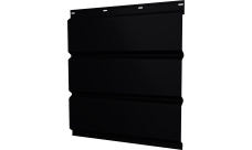 Софит металлический Классик v01 Grand Line без перфорации 0,5 PurLite Matt с пленкой RAL 9005 черный