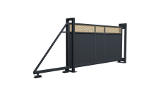 Ворота откатные Estet Plus 2,4х4,5 RAL 7024/1014